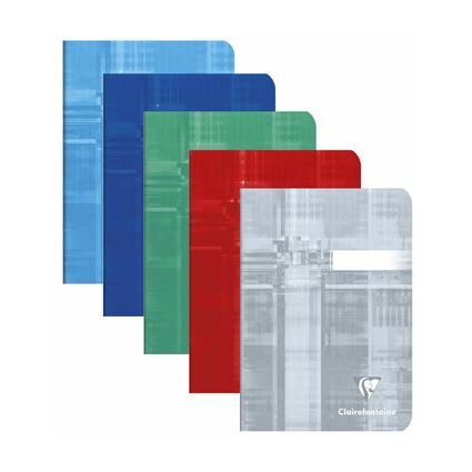Carnets Agrafés - 9x14 cm - 96 Pages Petits Carreaux - Papier Blanc 90 g - Couleur Aléatoire