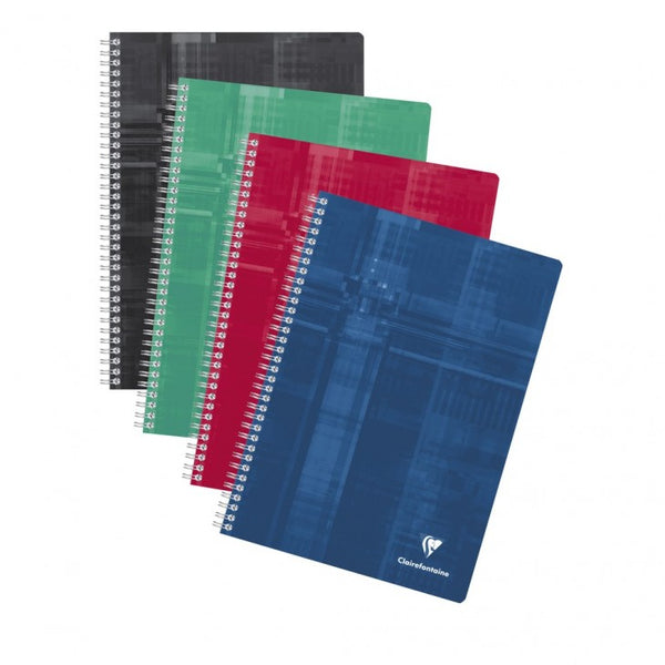 Cahier à Spirale - A4 21x29,7 cm 180 Pages Grands Carreaux  Blanc 90 g -  Couleur Aléatoire