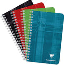 Carnet à Spirale - 11x17 cm - 100 Pages Petits Carreaux - Papier Blanc 90 g - Couleur Aléatoire