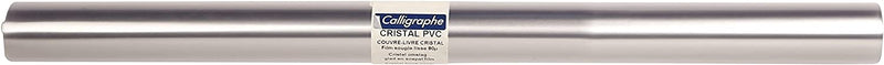 rouleau de couvre livre cristal NON adhésif 5mx0m45 en PVC 80µ, transparent incolore