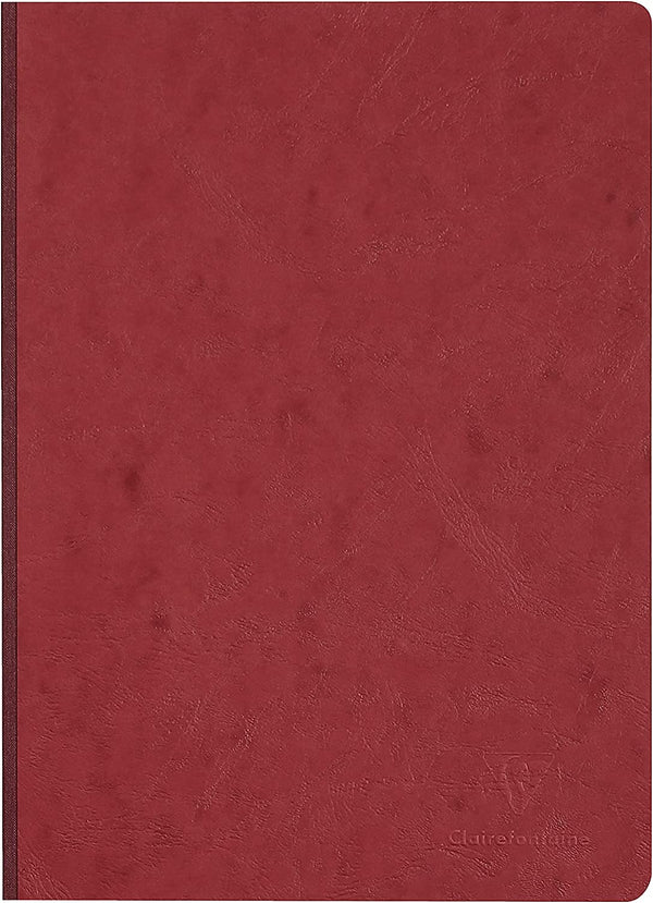 Carnet Cousu Dos Toilé Age Bag Rouge - 192 Pages Petits Carreaux - Papier Blanc 90 g