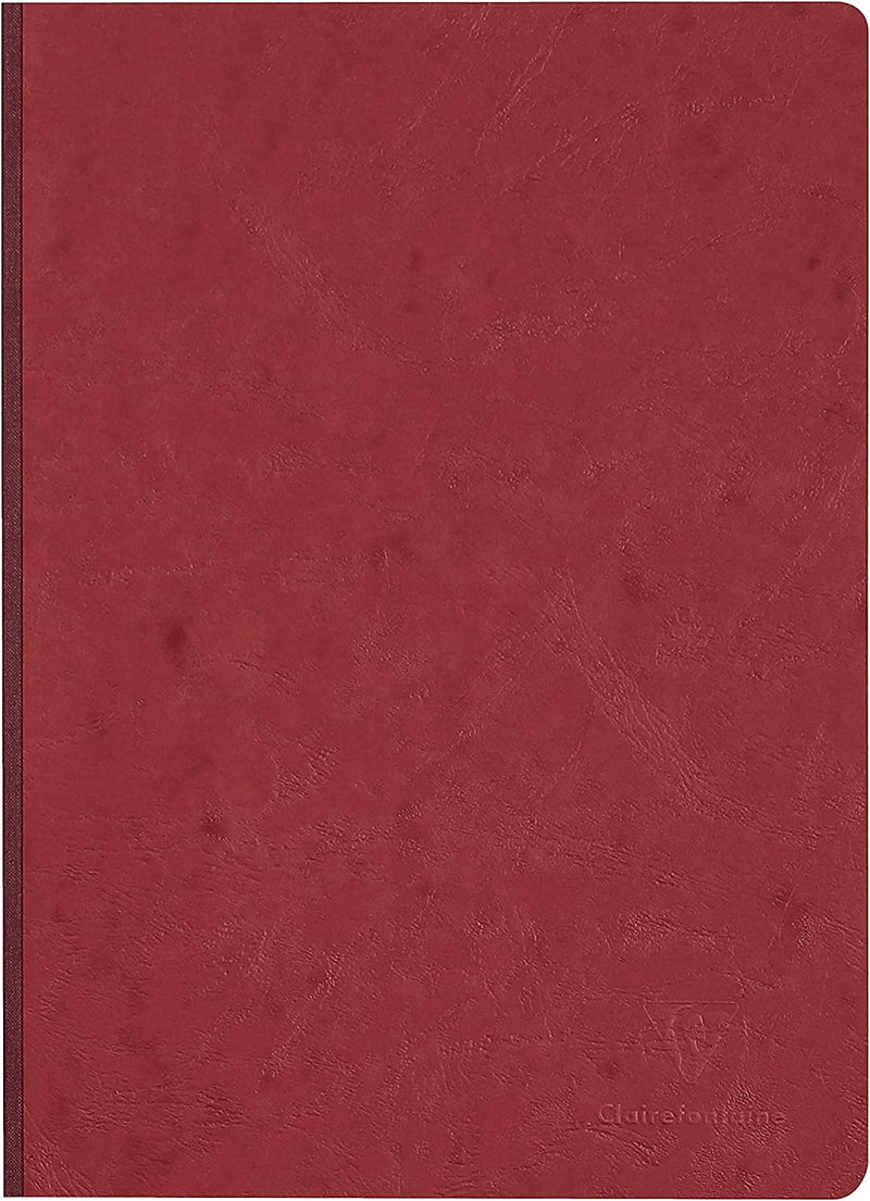 Carnet Cousu Dos Toilé Age Bag Rouge - 192 Pages Petits Carreaux - Papier Blanc 90 g