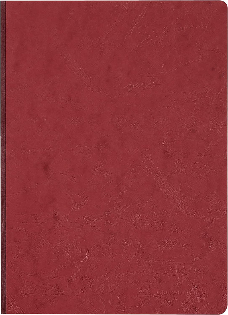 Carnet Cousu Dos Toilé Age Bag Rouge - 192 Pages Petits Carreaux - Papier Blanc 90 g