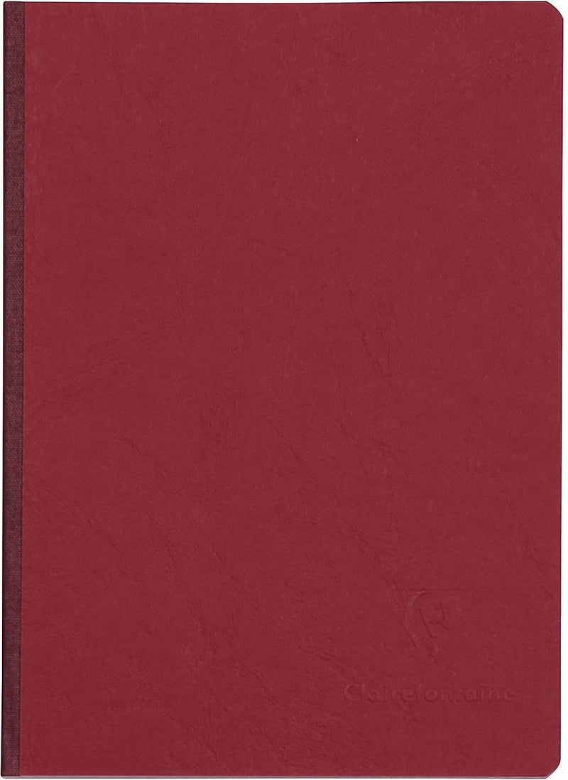 Carnet Cousu Dos Toilé Age Bag Rouge - 192 Pages Petits Carreaux - Papier Blanc 90 g