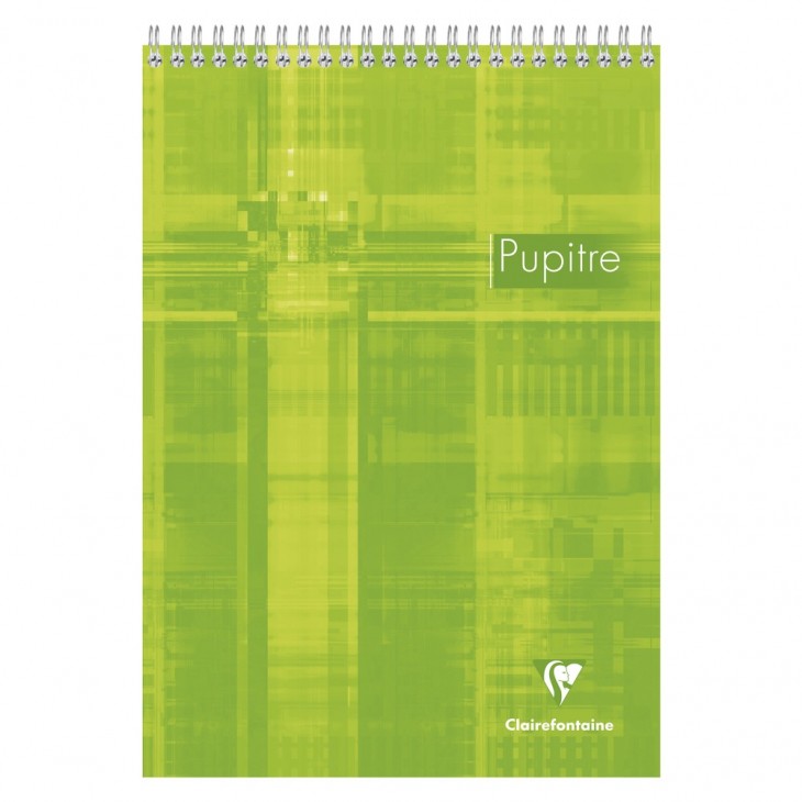 BLOC PUPITRE SPIRAL  A4 160 PAGES TRAVERS DÉTACHABLES  COULEUR ALÉATOIRE