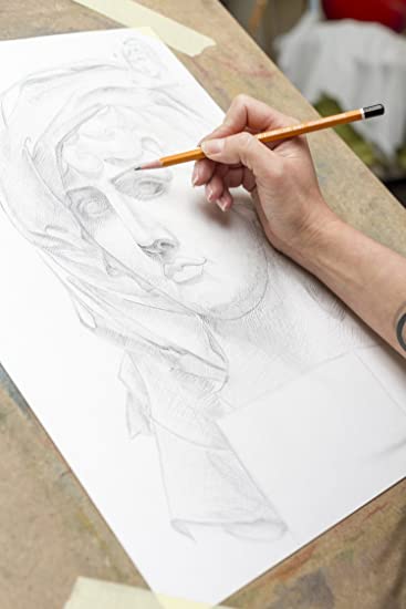 Pochette Dessin Croquis Blanc  50x65 cm 180g étui de 25 feuilles -