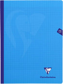 cahier broché cousu fil Mimesys 192 pages 24x32 cm 90g grands carreaux, couverture polypro