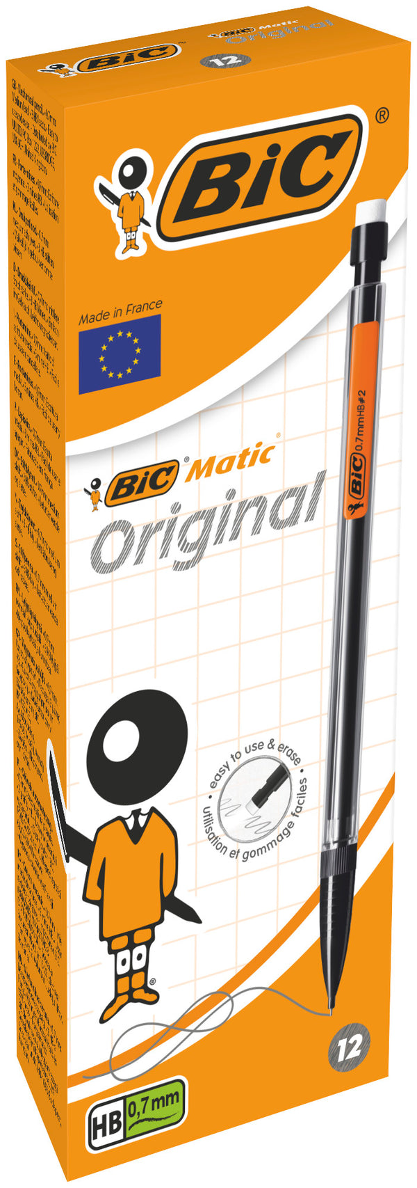 Porte-Mines BIC MATIC ORIGINAL 0,7 mm - HB boite de 12