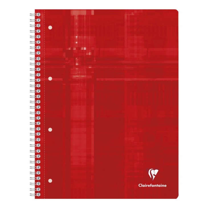 CAHIER RELIURE INTÉGRALE A4+ 160 PAGES DÉTACHABLES PERFORÉ 4 TROUS TRAVERS COULEUR ALÉATOIRE