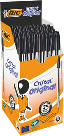 BIC Cristal Original Stylos-Bille Pointe Moyenne (1,0 mm) - boite de 50