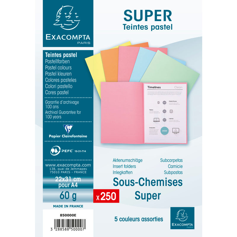 sous-chemises ROCK'S 80 - 22x31cm EXACOMPTA