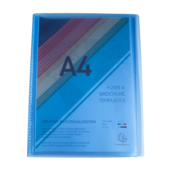Porte-vues A4 - 120 vues - Polypropylène - Coloris assortis - Cultura - Porte  vue - Protection document