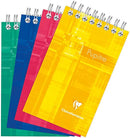 bloc pupitre à spirale en-tête 120 pages détachables 7,5x12,7 cm 90g petits carreaux, couleur aléatoire