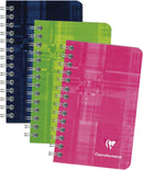 Carnet à Spirale - 7,5x12 cm - 100 Pages Petits Carreaux - Papier Blanc 90 g - Couleur Aléatoire