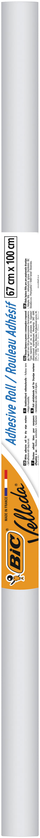 Rouleau Adhésif velleda  Effaçable à Sec  - Blanc,