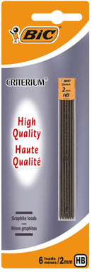Mines Graphite - HB 2 mm, Blister de 1 Etui de 6 Mines BIC