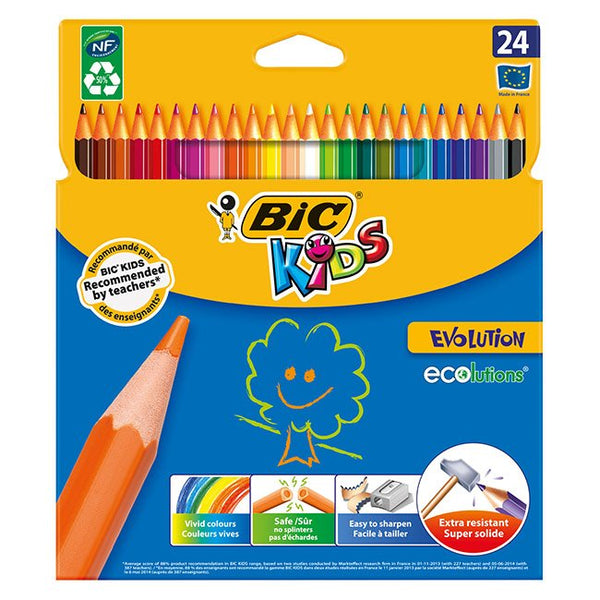 Crayons de couleur BIC KIDS EVOLUTION etui de 24