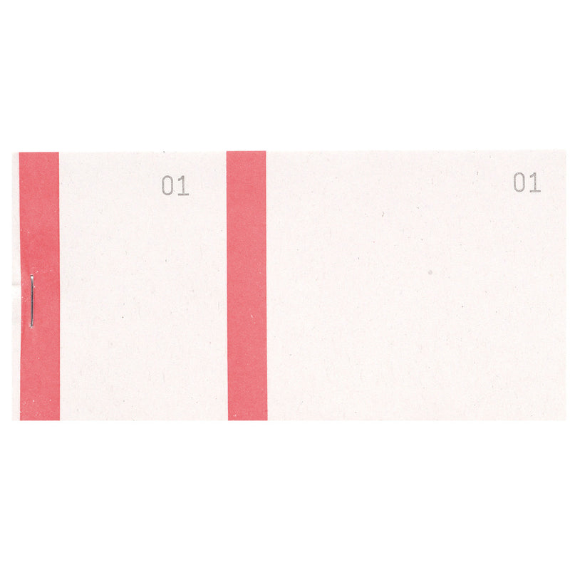 Bloc vendeur à bande couleur 100 feuillets double numérotage - Format 6 ,6x13,5 cm PAR 10