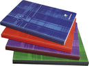 Cahier Broché Dos Toilé - 17x22 cm - 288 Pages Grands Carreaux - Papier Blanc 90 g - Couleur Aléatoire