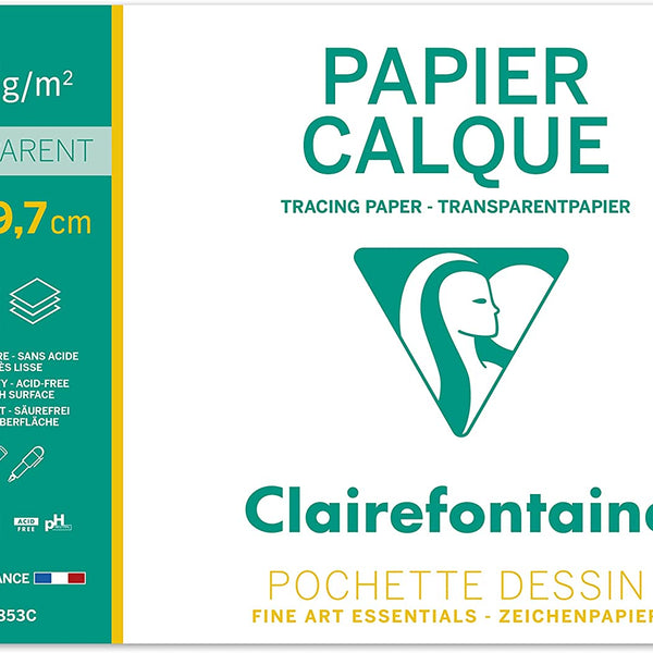 Clairefontaine - pochette papier à dessin calque - 10 feuilles