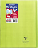 Cahier Agrafé Koverbook  24x32 cm 96 Pages Grands Carreaux Clairefontaine Blanc 90 g - Couverture Polypro