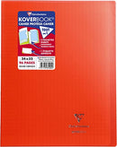 Cahier Agrafé Koverbook  24x32 cm 96 Pages Grands Carreaux Clairefontaine Blanc 90 g - Couverture Polypro