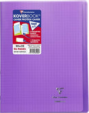 Cahier Agrafé Koverbook  24x32 cm 96 Pages Grands Carreaux Clairefontaine Blanc 90 g - Couverture Polypro