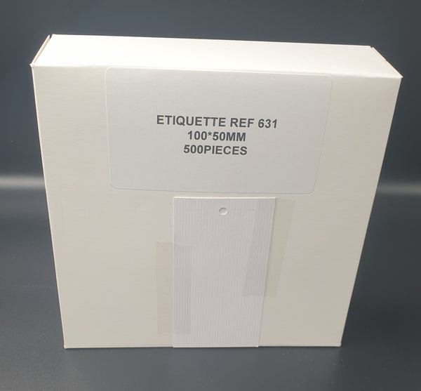 ETIQUETTE en carton par 500, 100mm X 50mm ref 631