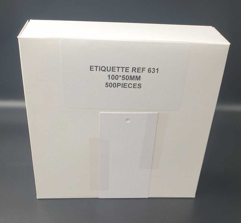 ETIQUETTE en carton par 500, 100mm X 50mm ref 631