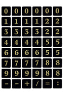 CHIFFRES DOREES RELIEF S/ NOIR