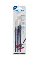 Pinceau pour peinture à l'huile, revêtement manuel noir. Tête plate LOT DE 4