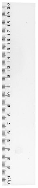 RÈGLE PLATE 20 CM PLASTIQUE TRANSPARENT 1 BISEAU BORD ANTI-TACHES