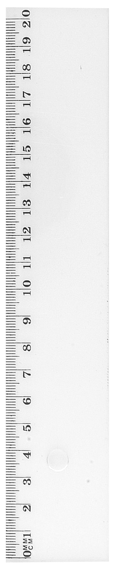 RÈGLE PLATE 20 CM PLASTIQUE TRANSPARENT 1 BISEAU BORD ANTI-TACHES