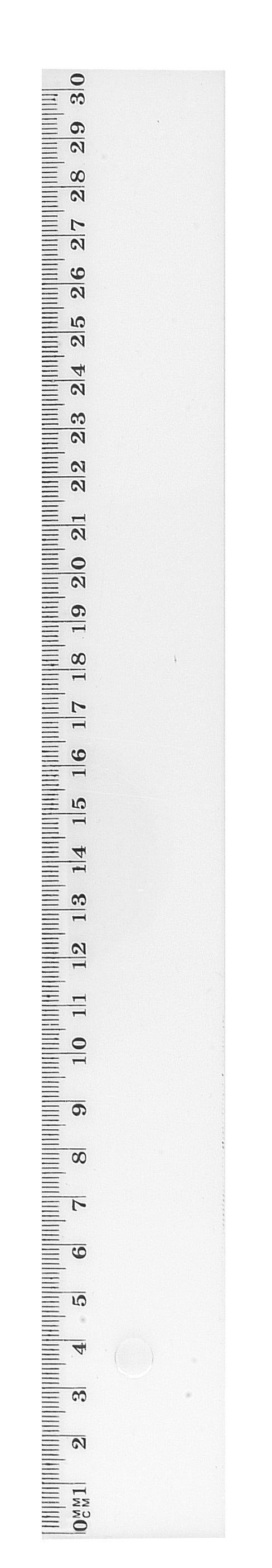 RÈGLE PLATE 30 CM PLASTIQUE TRANSPARENT 1 BISEAU BORD ANTI-TACHES