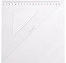 EQUERRE GRADUÉE 45° 2 BORDS ANTITACHES 30 CM