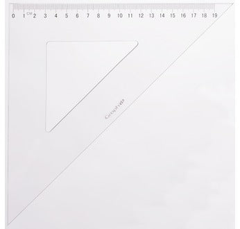 EQUERRE GRADUÉE 45° 2 BORDS ANTITACHES 30 CM