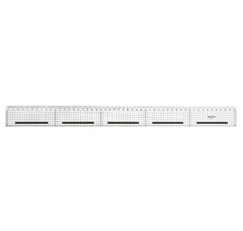 RÈGLE DE COUPE BORD ACIER ANTIGLISSE QUADRILLÉE 50CM
