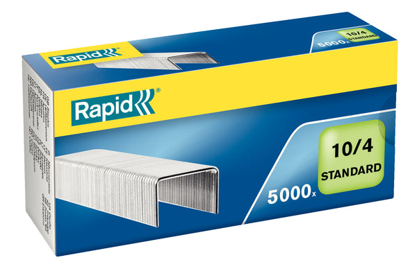 RAPID - BOITES DE 5000 AGRAFES 10/4 mm - JUSQU’À 10 FEUILLES - ACIER GALVANISE