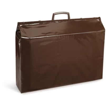 SACS CABAS POIGNEES RIGIDE BLANC ET MARRON CARTON DE 100 u