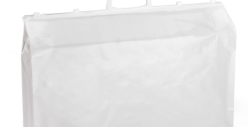 SACS CABAS POIGNEES RIGIDE BLANC ET MARRON CARTON DE 100 u