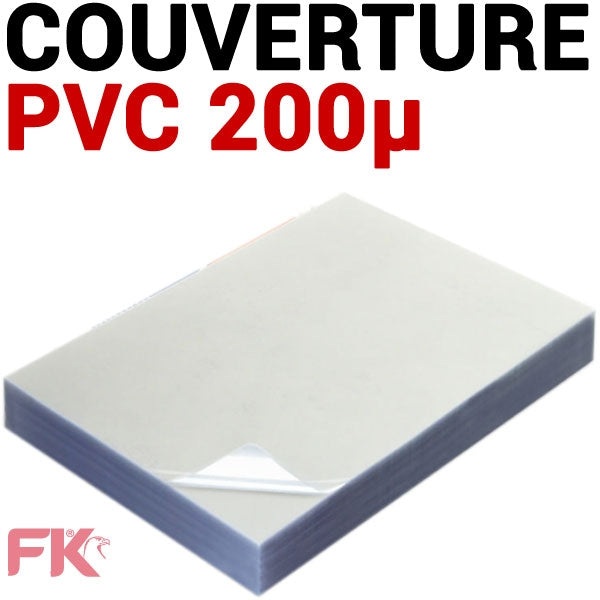 Couverture PVC 20/100 transparent Le paquet de 100 feuilles