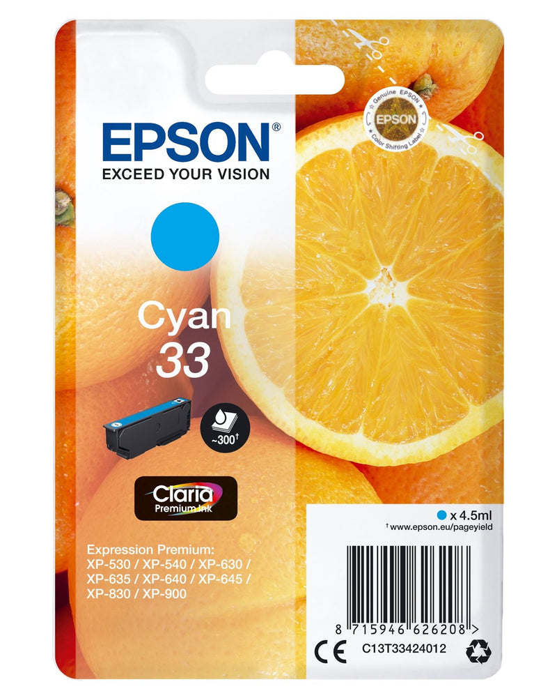 Epson 33 Oranges - cartouche d'encre originale