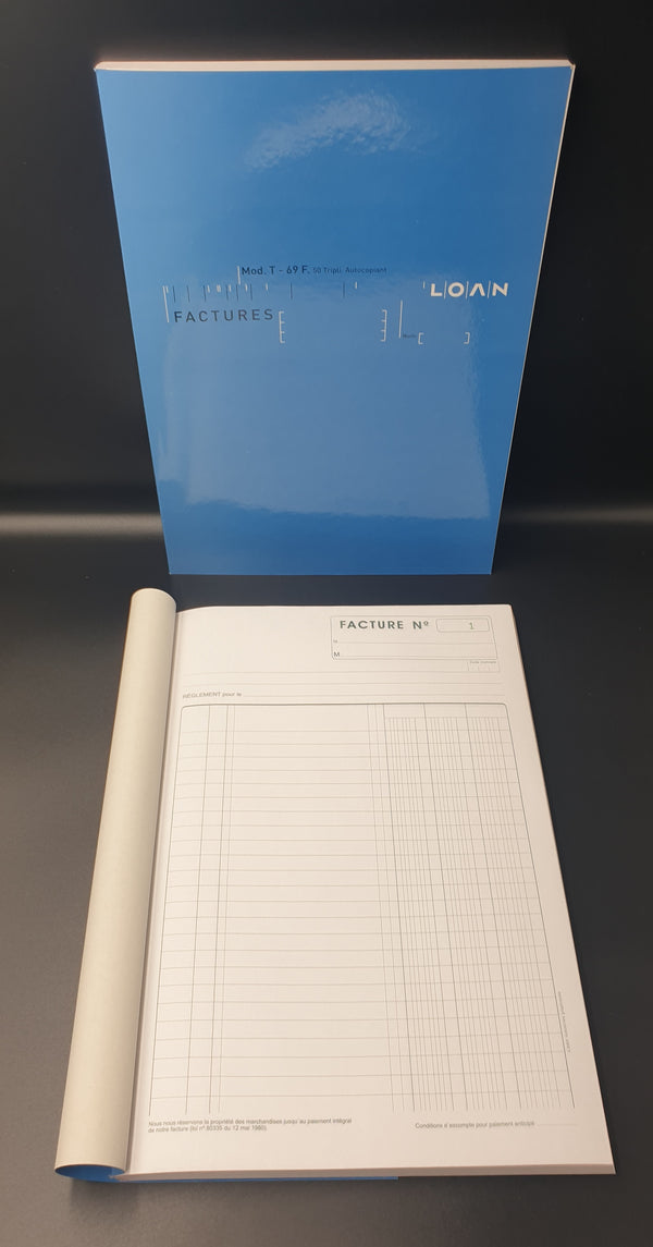 CARNET  de FACTURES Manifold 21 x 29,7 Triplicata 3288