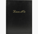 LIVRE D'OR BALACRON AVEC TITRE 100 PAGES BLANCHES - 27X22 CM VERTICAL - NOIR