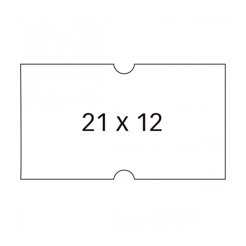 ETQUETTE  21X12 BLANC LOT DE 6 ROULEAUX DE 1000 U