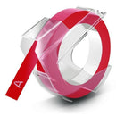 Ruban DYMO d'estampage, 9 mm de large, 3 m de long, rouge