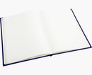 LIVRE D'OR BALACRON AVEC TITRE 100 PAGES BLANCHES - 27X22 CM VERTICAL  BLEU