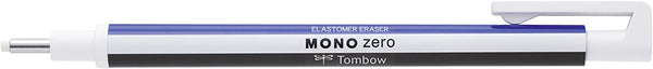 Stylo-gomme MONO zéro classique pointe rectangulaire blanc/bleu/noir
